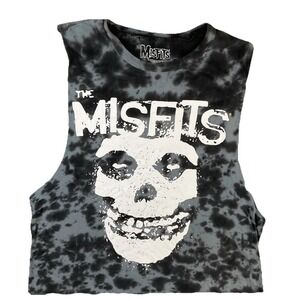 Misfits Tank Top‎ Mens M Sleeveless Cut Off Graphic Band Tie Dye Skull Music Tee